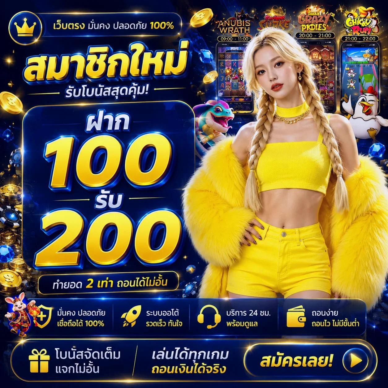 เกมทดลอง PG Soft บน SNAMBET พร้อมมาสคอตแฟนตาซี